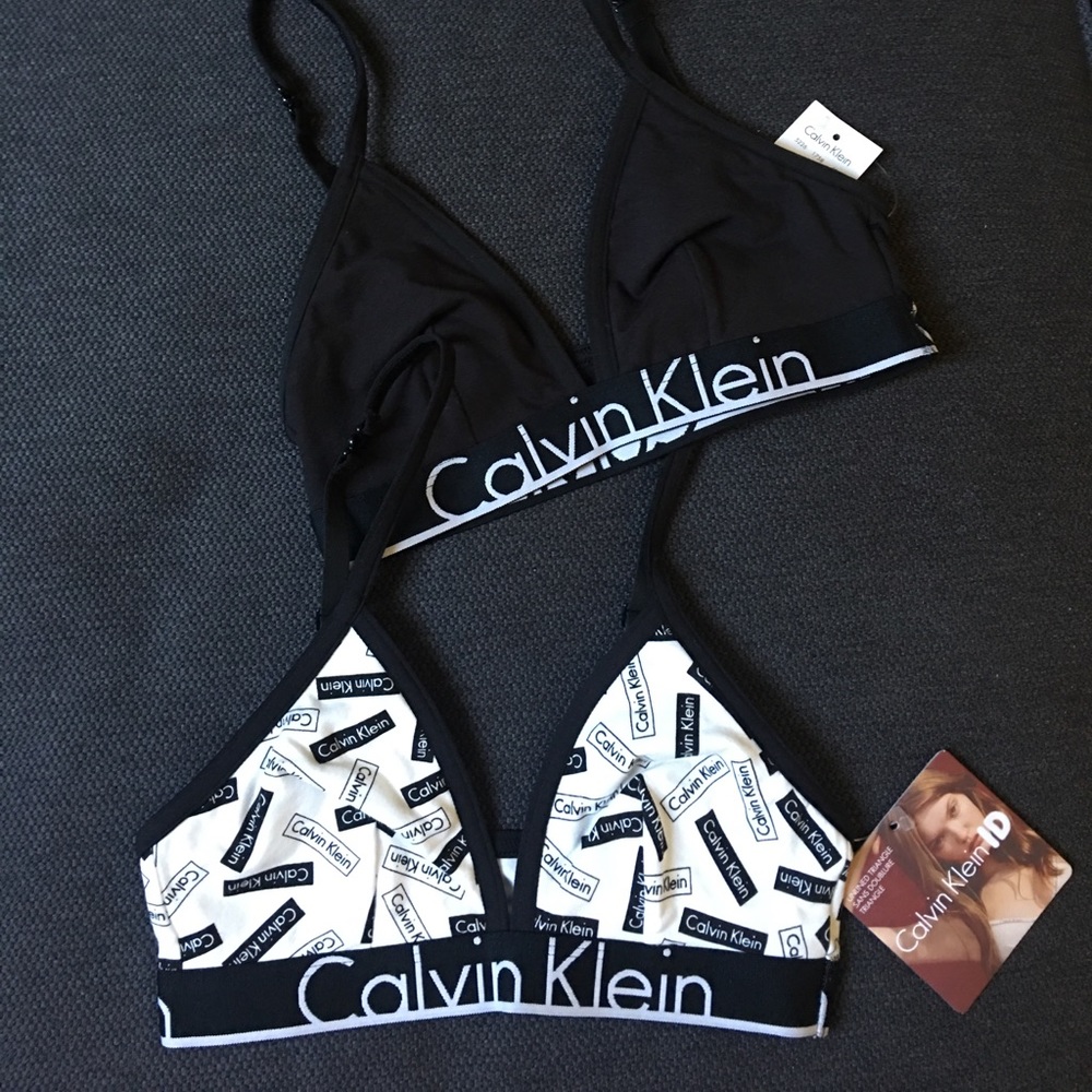 NEW set of 2 size Small Calvin Klein Bralette