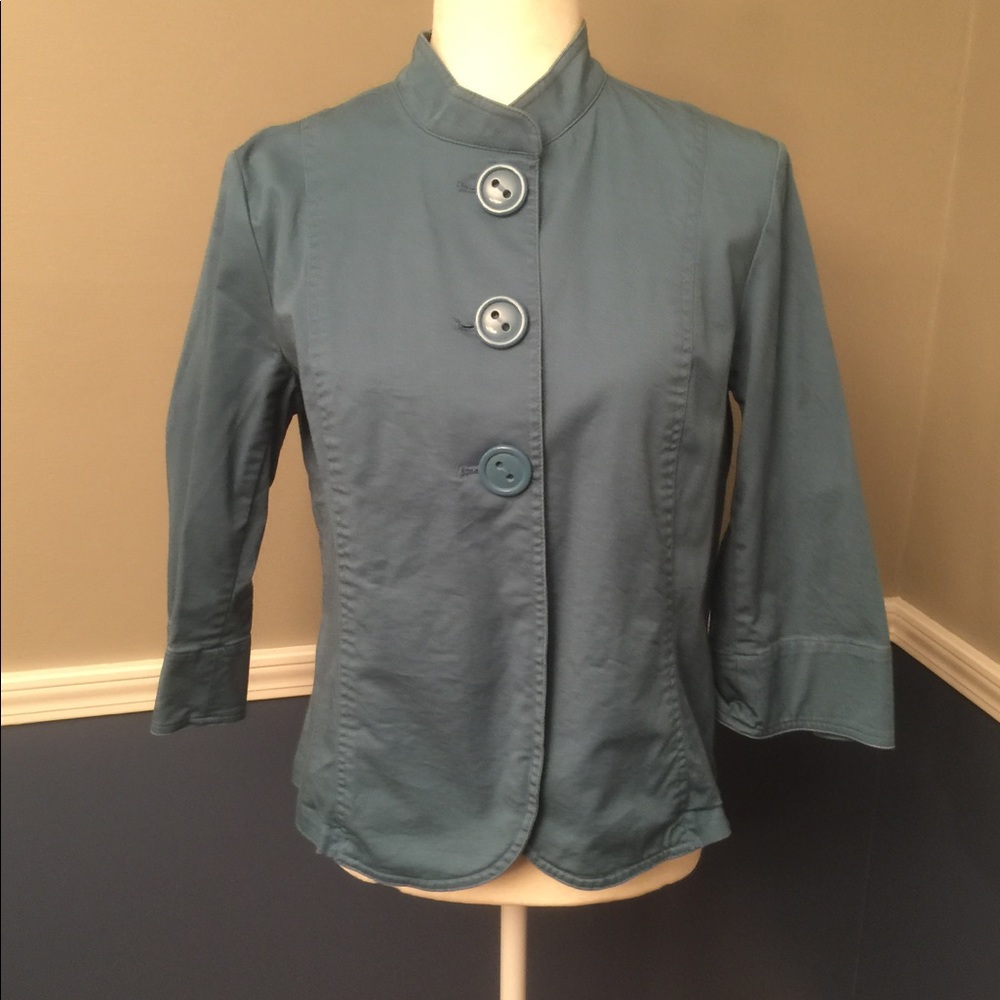 Robins Egg Blue 3 button cape/jacket