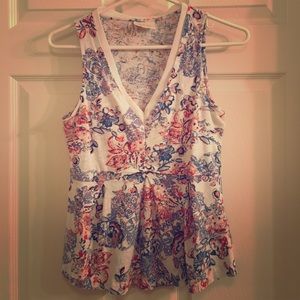 Anthropology Deletta Peplum Top