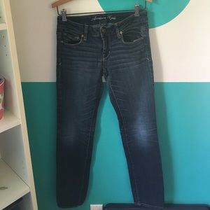 American Eagle, dark blue "stretch" jeans