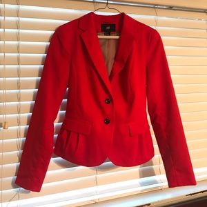 Red H&M blazer / work jacket size 6