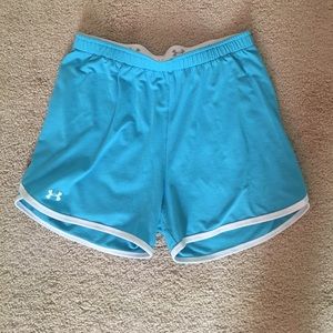 Aqua blue under armour shorts!