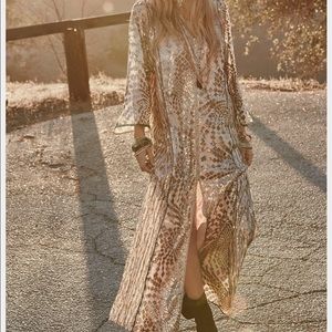 Anna Sui Silver Sequins Maxi Dress Small