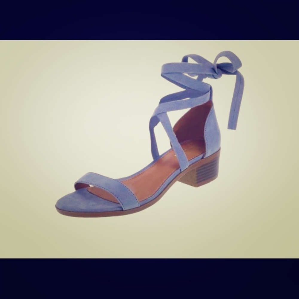Blue wrap sandal
