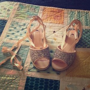 Cute, glitter ribbon Espadrilles