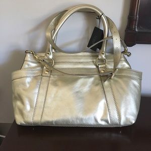 NWT Gold JCrew Collection crossbody satchel