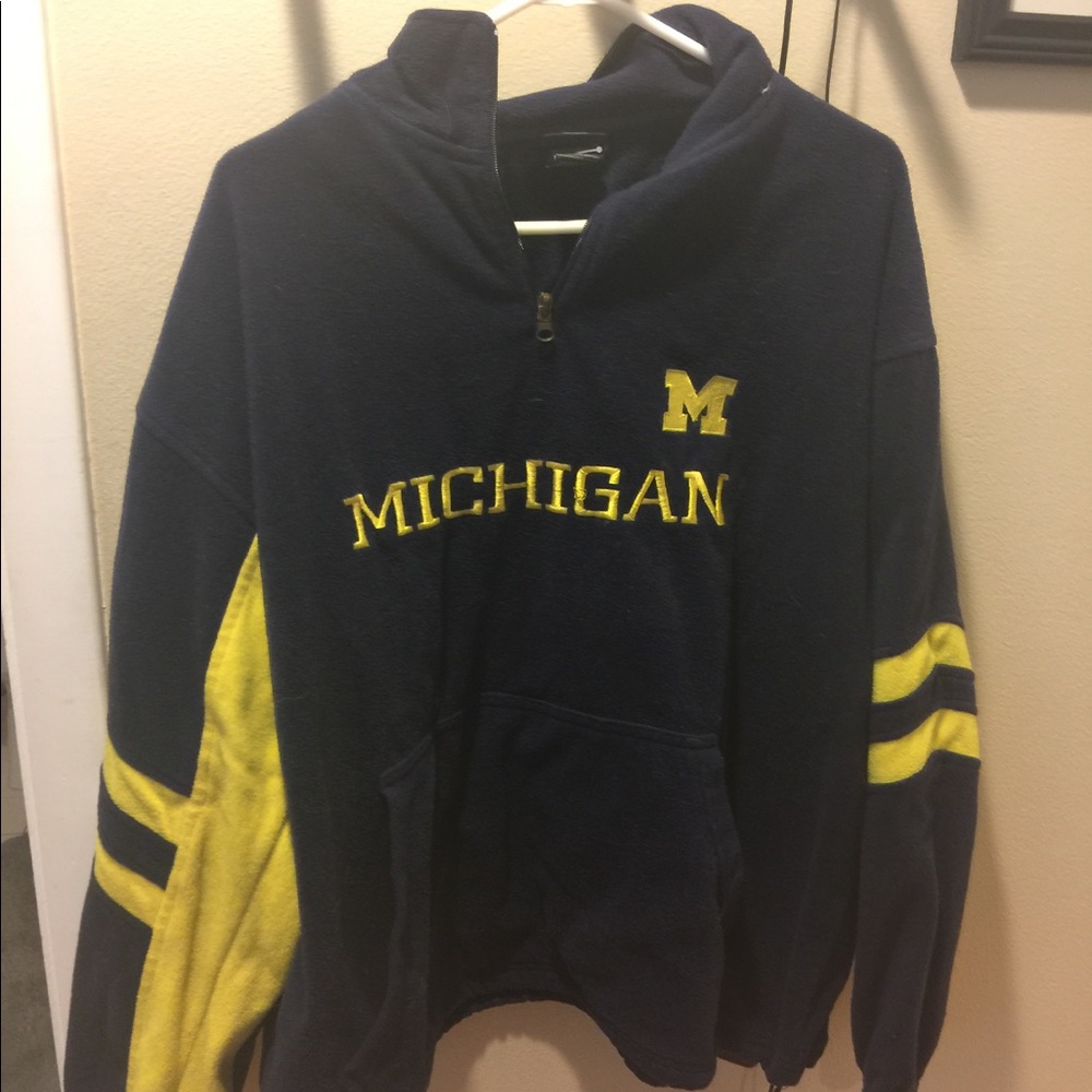 University of Michigan 1/4 zip Pull-Over VINTAGE
