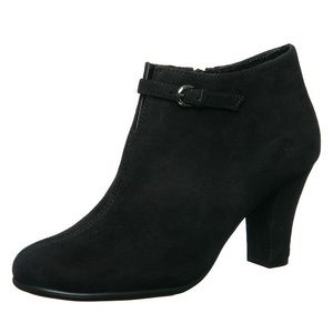 Aerosoles Patrol Car Black Suede dress booties