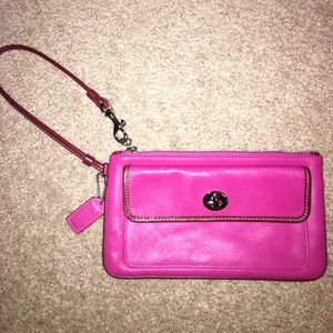 Pink Coach Wristlet