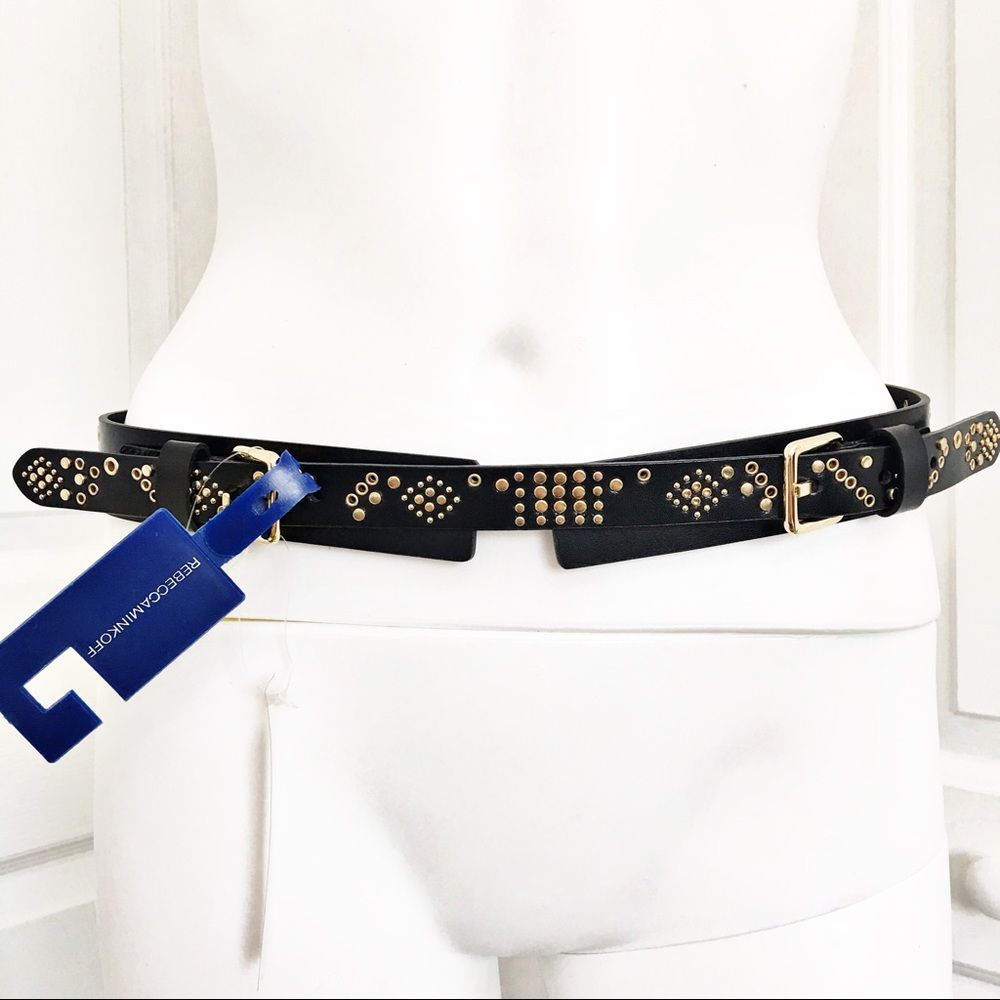 Rebecca Minkoff Double Buckle Leather Belt - Picture 2 of 7