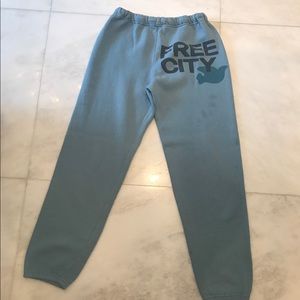 Free City sweatpants light blue size Medium