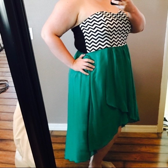 Strapless cheveron dress - Picture 3 of 4