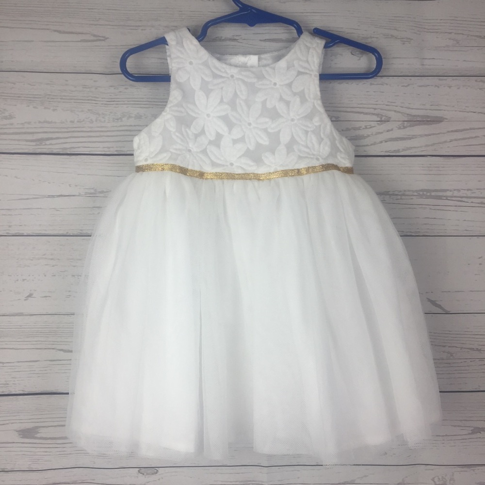 Cat & Jack Girls' White Party Wedding Dress