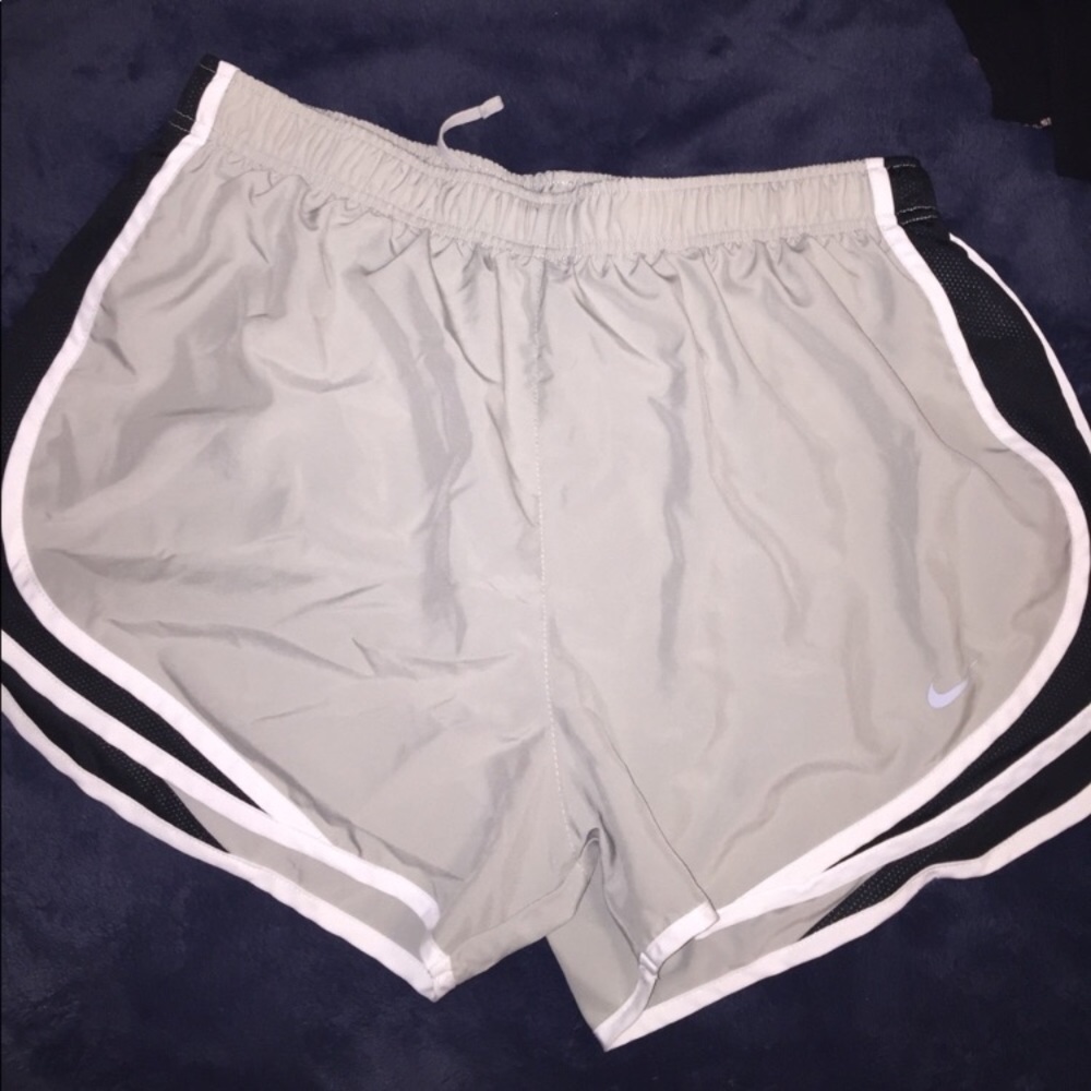Tan and Black Women's Nike Tempo Shorts