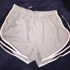 Tan and Black Women's Nike Tempo Shorts