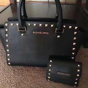 MK stud bag & Wallet