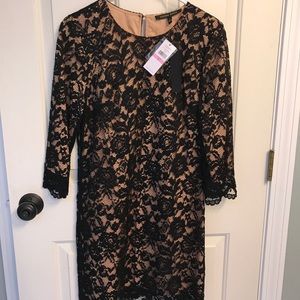 NWT Cynthia Steffe lace dress black, 6