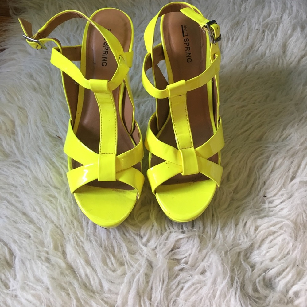 FINAL PRICE: Neon Yellow heels