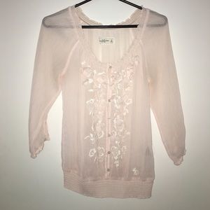 Baby Pink A&F Blouse