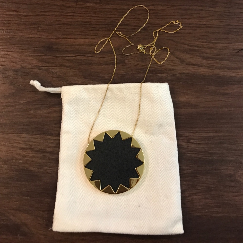 House of Harlow Leather Sunburst Necklace