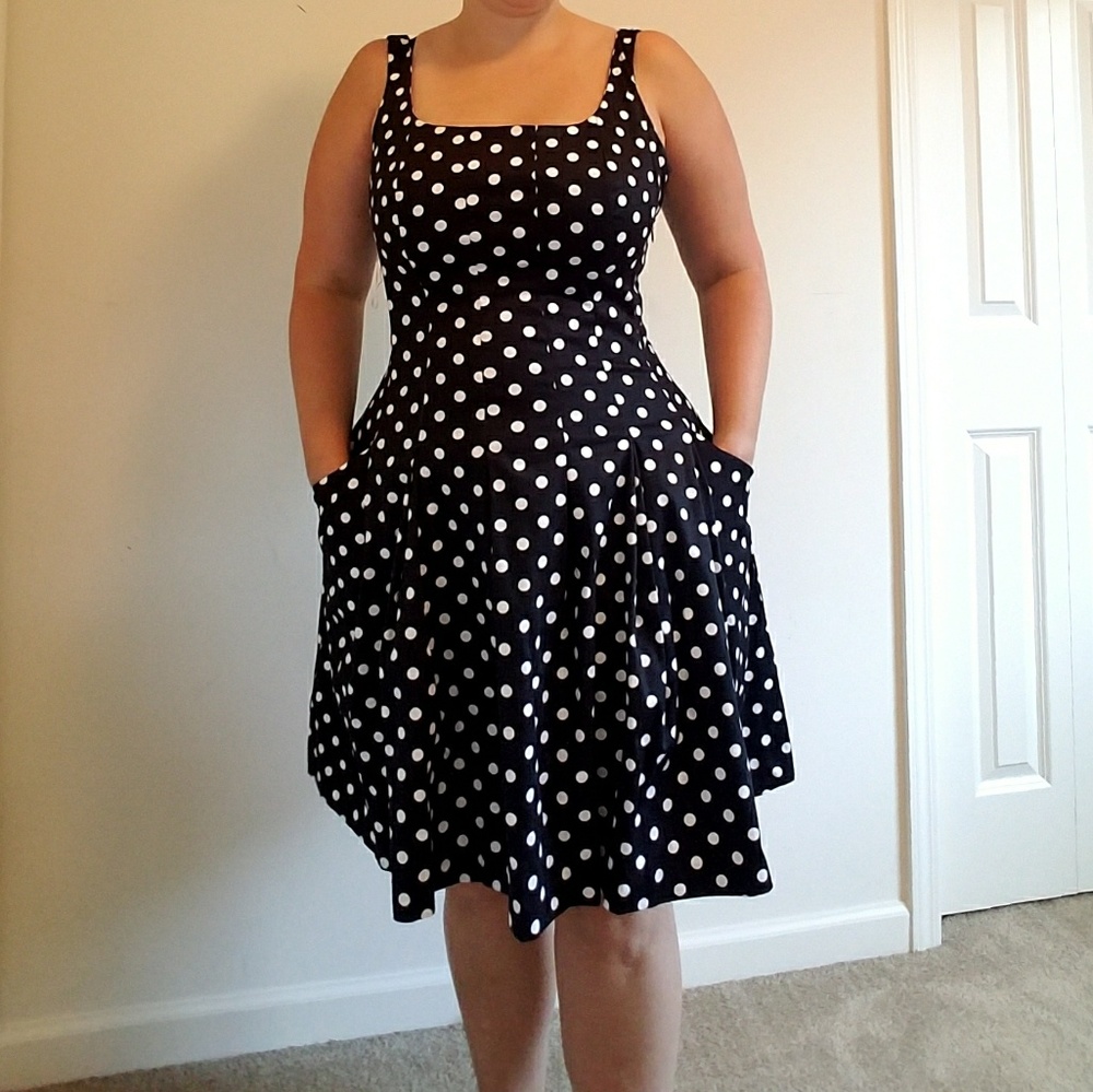 Chaps polka dot dress