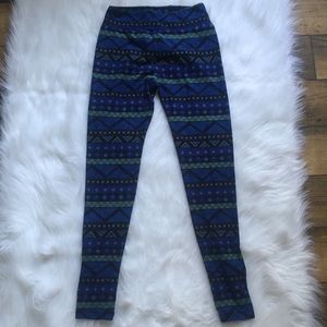 NWOT OS LuLaRoe Aztec Chevron Leggings