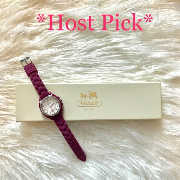 Coach Accessories - Final Sale - Berry Coach Silicone Watch