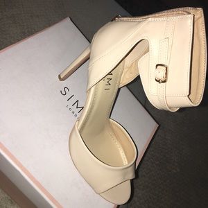 Nude Ankle Cuff Heels (NEVER WORN)