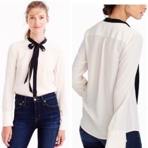 JCrew Silk Tie Front Blouse *Worn Once*