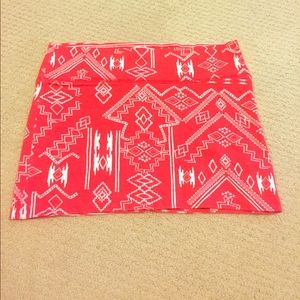 Aztec red Billabong mini skirt