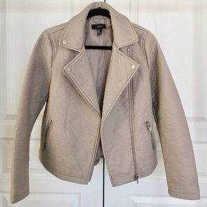 🌸NWOT🌸 F21 Beige Moto Jacket