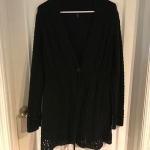 Black lightweight knit sweater