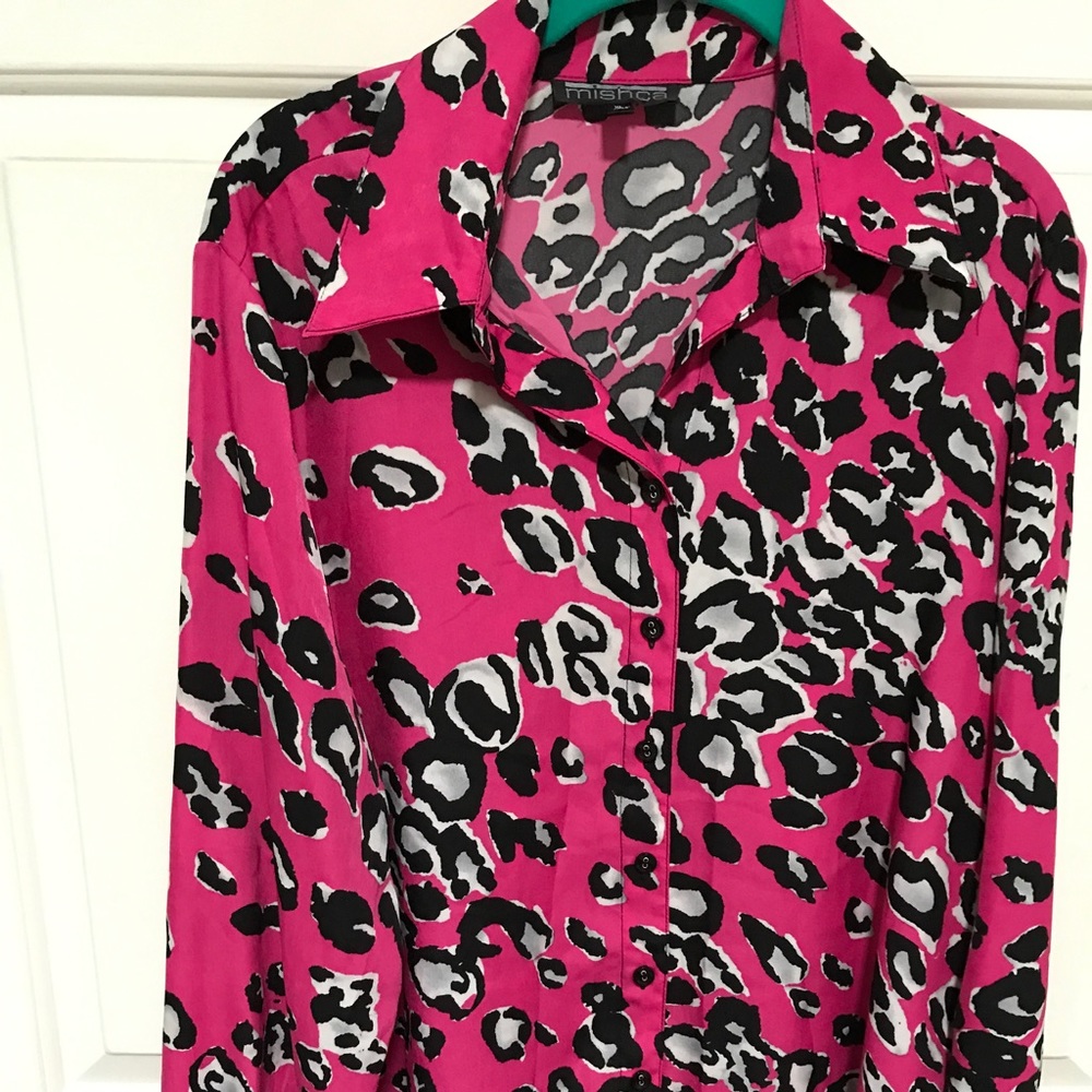 Long sleeve animal print tunic