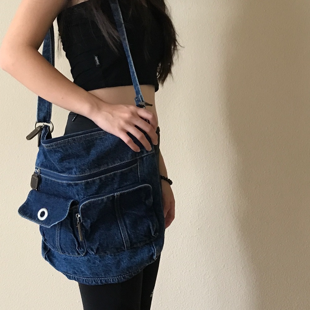 Denim crossbody bag