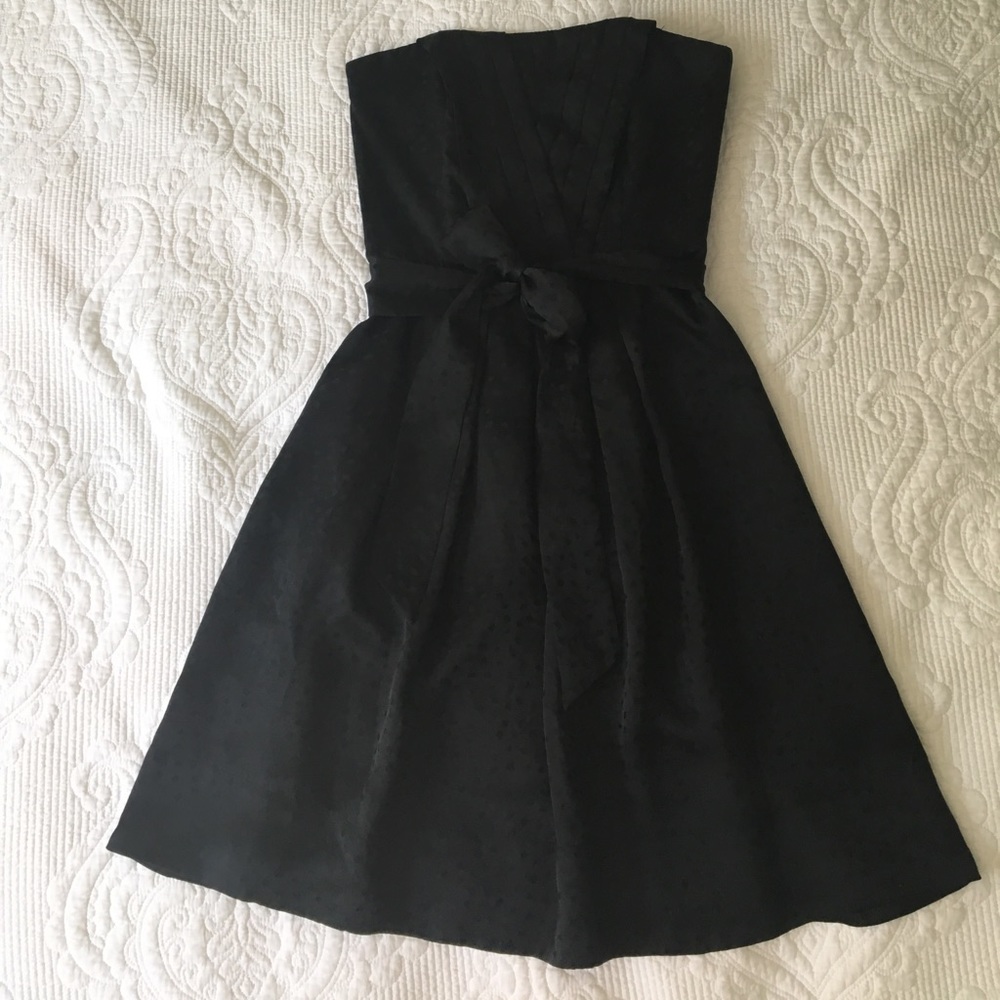 White House Black Market strapless black dress