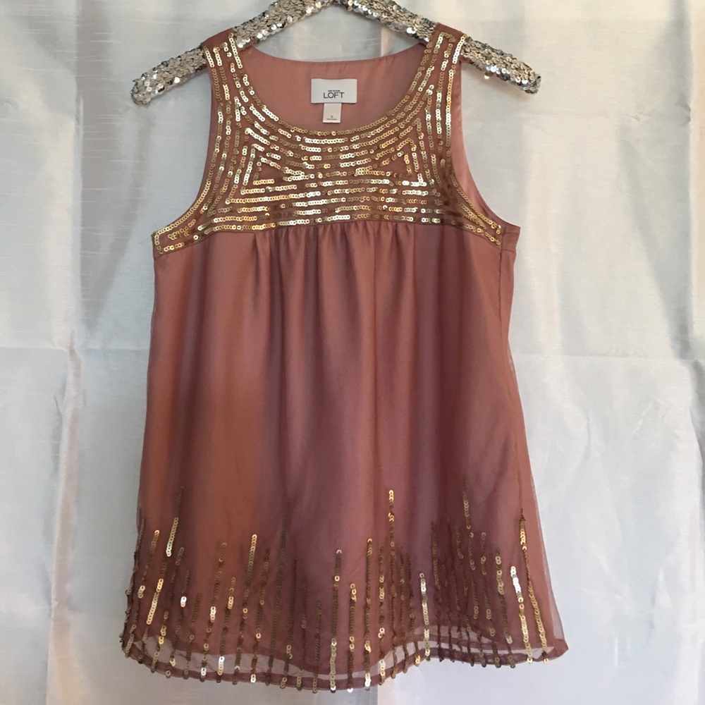 LOFT Sequins Tank Top