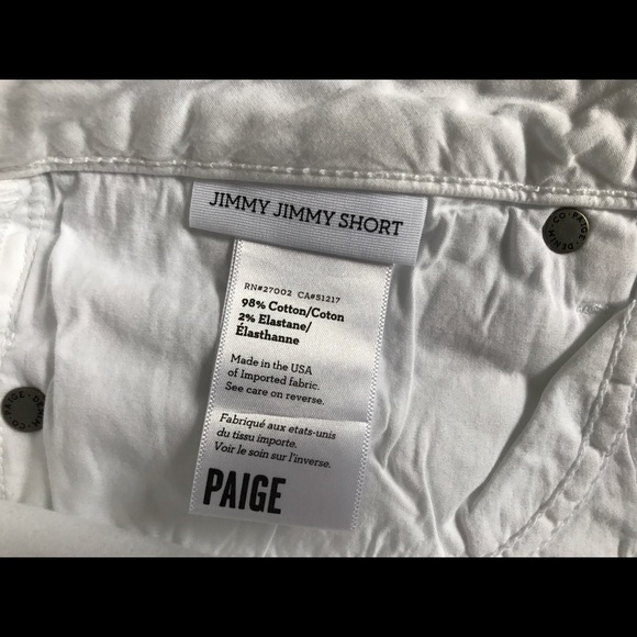 NWT Paige jimmy jimmy white shorts 29 - Picture 3 of 3