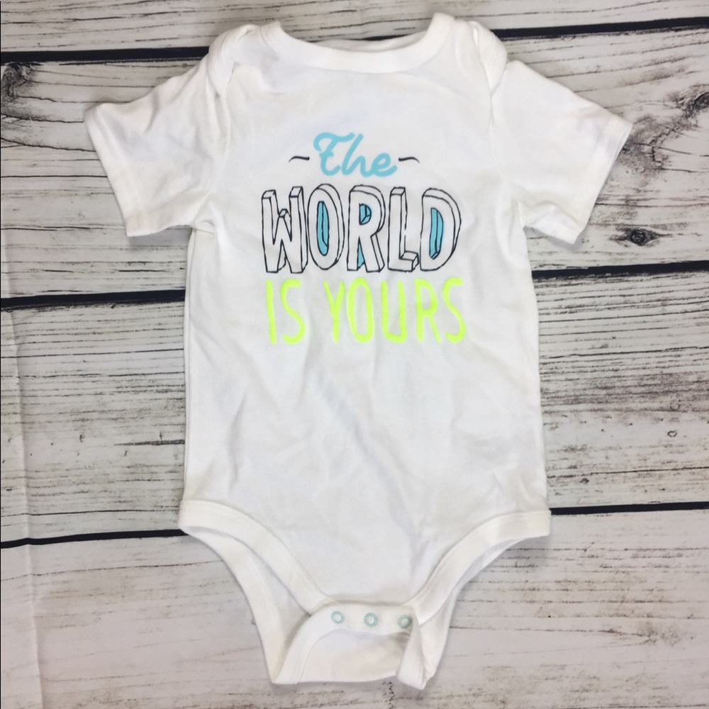 Baby White World is Yours Bodysuit Cat & Jack