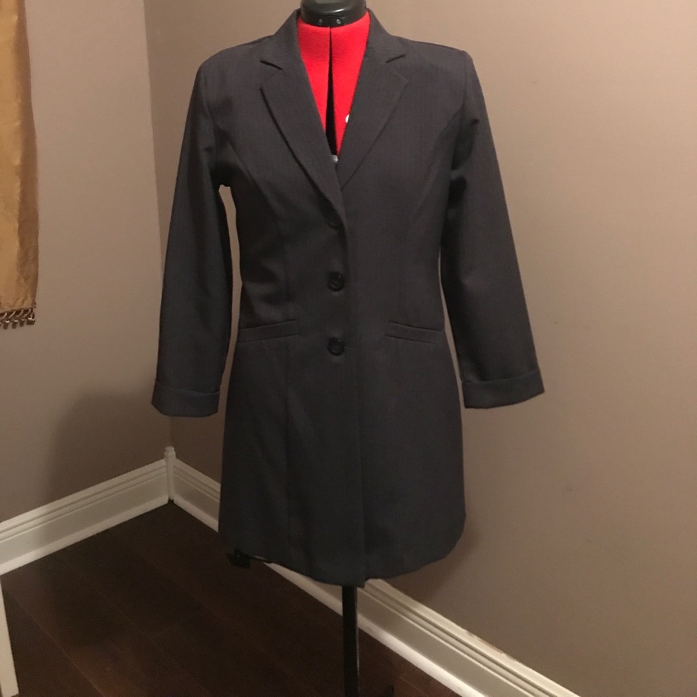 Women's Jacket Grey Pinstrip