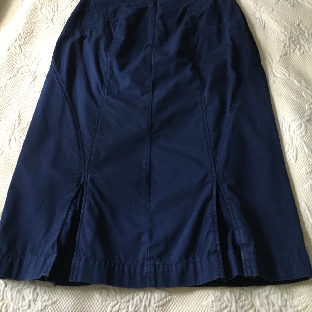 Navy blue cotton skirt
