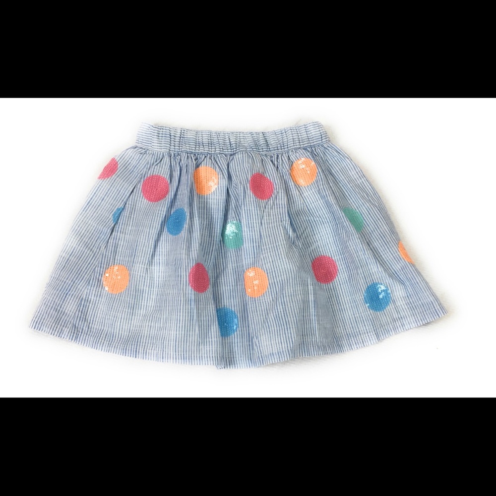 Cat & Jack Girl Blue Sequined Dot Skirt