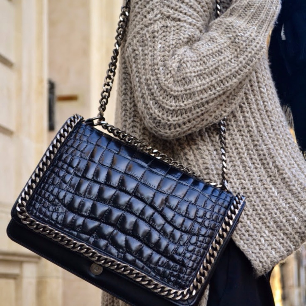 BNWOT Blogger's Fave Zara Chain Crossbody Bag