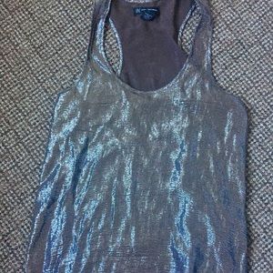 INC Metallic Silk Lined Racerback Tank Top
