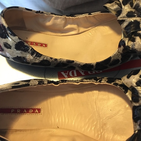 Prada flats in grey leopard print patent leather - Picture 5 of 6
