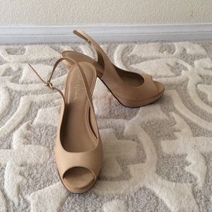 Cole Haan Nude Nike Air Sling Back heels 7
