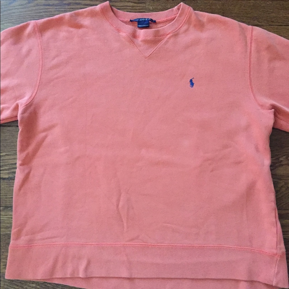 Orange Polo Ralph Lauren Crew Neck Sweatshirt