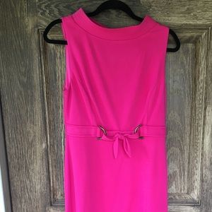 Pink Kristin Davis Dress with Belt Accent