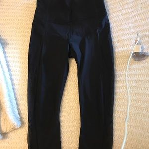 Lululemon cropped sheer sided leggings