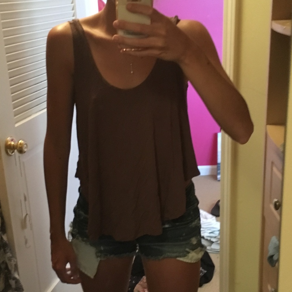 Brown sleeveless