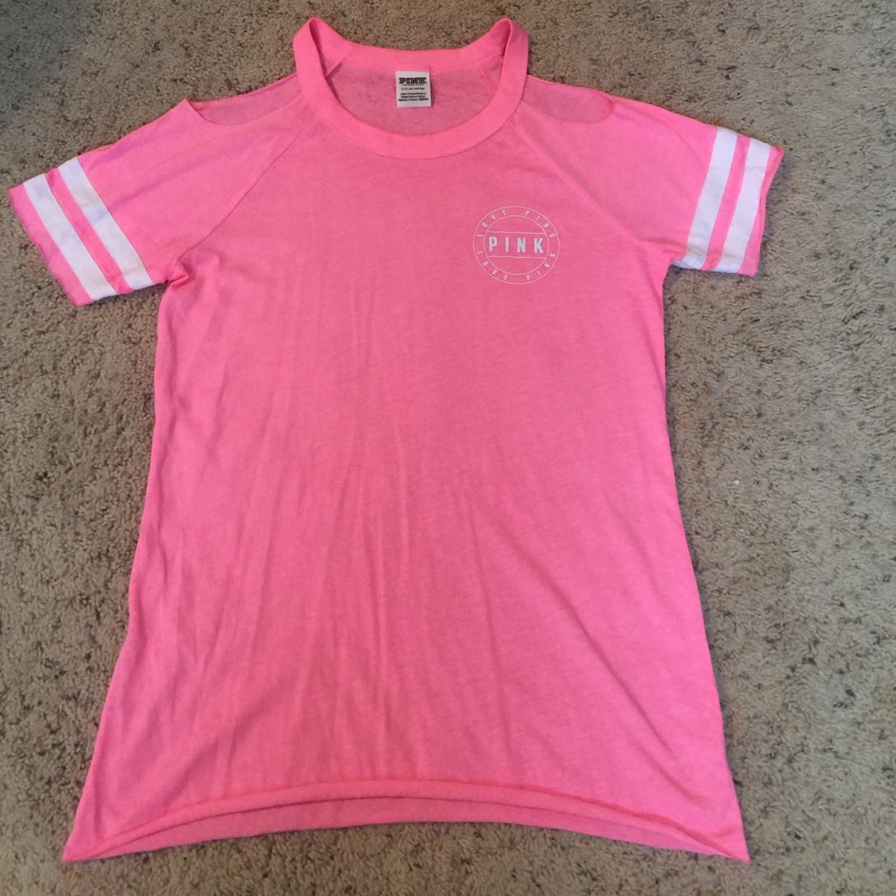 Victoria secret pink cold shoulder tee